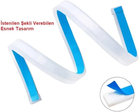 Animasyonlu Turuncu Beyaz Far Üstü Kayan Led 60cm - 3