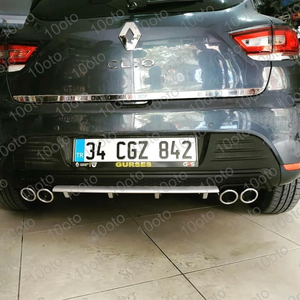 Renault Clio 4 Difüzör Üniversal Plastik 4 Çıkış egzoz Görünümlü Lütfen Açıklamayı Okuyun PL-10