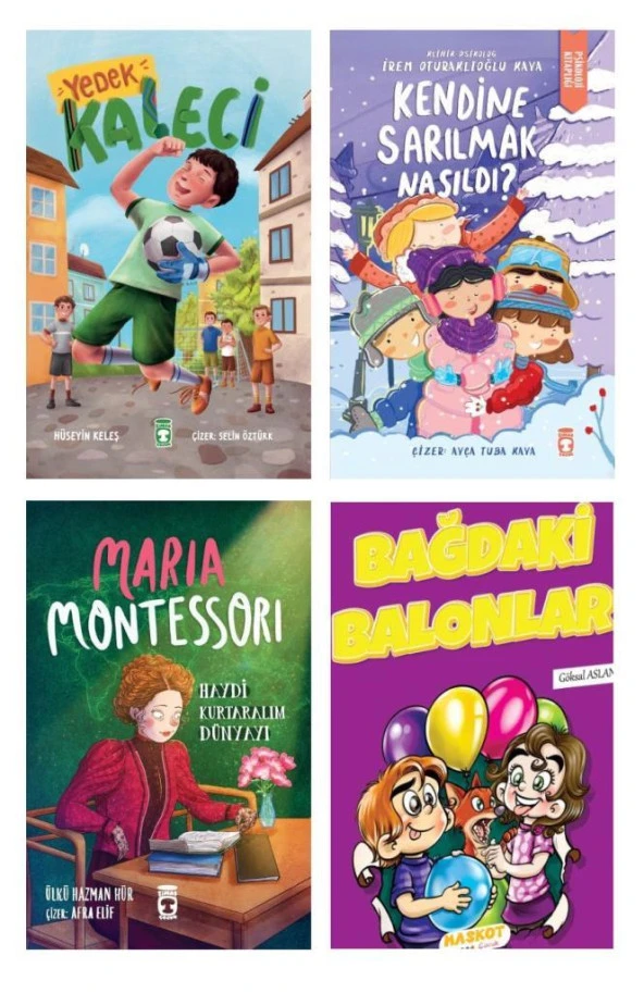 2. ve 3. Sınıf Okuma Seti (Yedek Kaleci + Kendine Sarılmak Nasıldı + Maria Montessori + Dağdaki Balonlar)