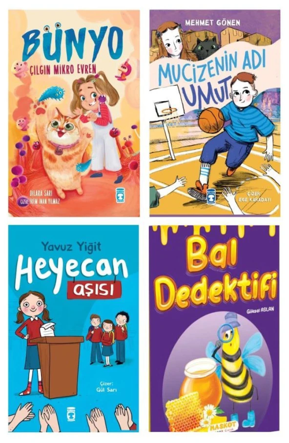 2. ve 3. Sınıf Okuma Seti (Bünyo + Mucizenin Adı + Heyecan Aşısı+ Bal Dedektifi)