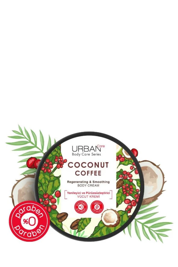 Urban Care Coconut Coffee Yenileyici ve Pürüzsüzleştirici Vücut Kremi 200 ml-Vegan - 4