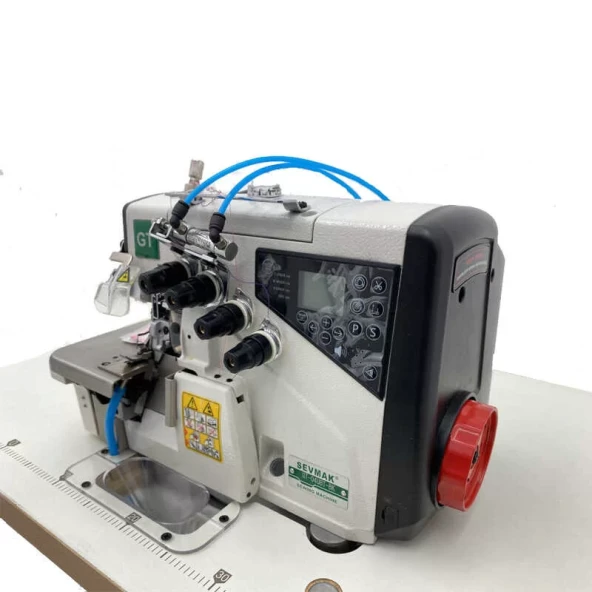 Sevmak GT-04UBT-BK 4 İplik Kıstırmalı Tam Otomatik Akıllı İplik Kesicili Hava Sistemli Overlok Makinası - Resim 3