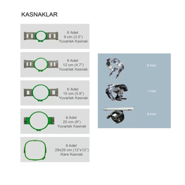 Wonyo WYQ1203 3 Kafa 12 İğne Nakış Makinesi (40Cm X 50Cm İşleme Alanı) - Resim 3