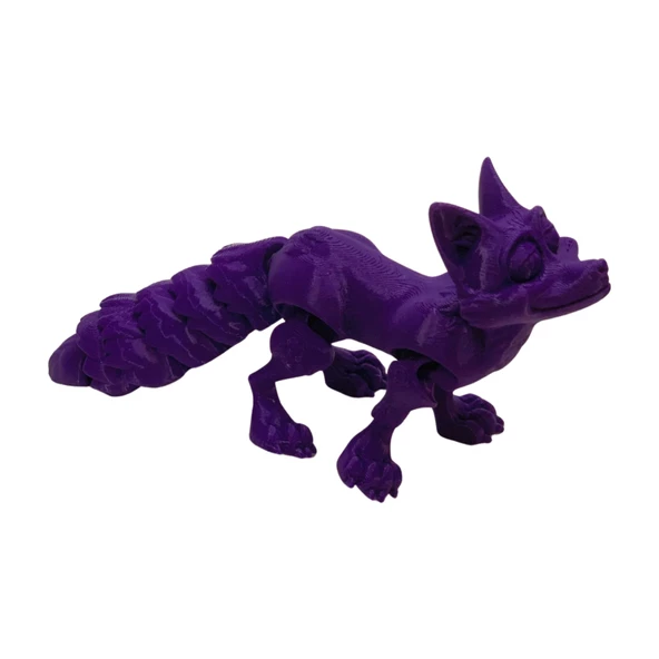 3D Hareketli Tilki Oyuncak - Mor - 3