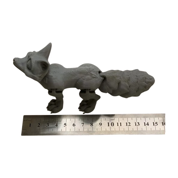 3D Hareketli Tilki Oyuncak - Gri - Resim 8