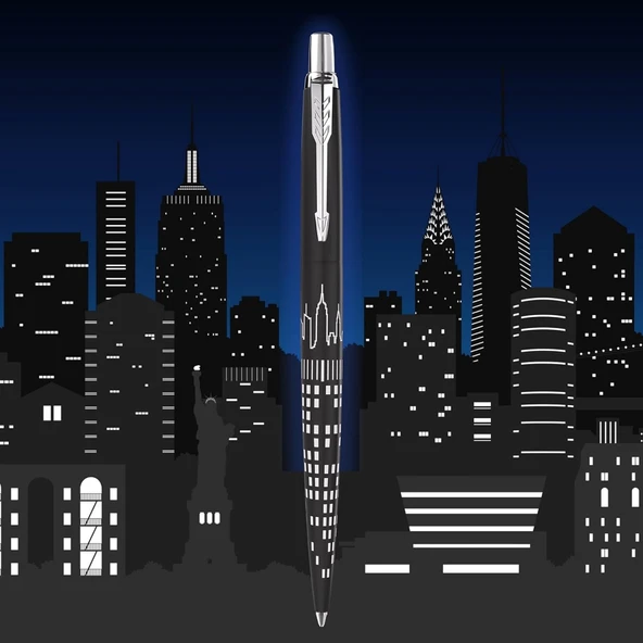 Parker Jotter Special Edition New York City Siyah CT Tükenmez Kalem - Resim 2