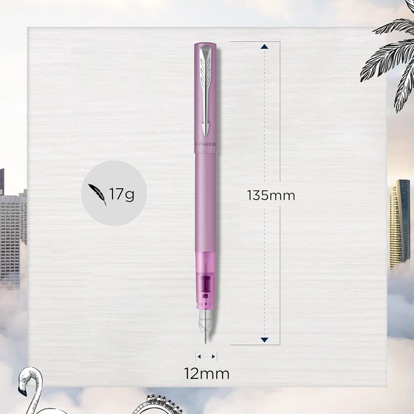 Parker Vector XL Mat Dolma Kalem, M Uç - Lila / - Resim 2