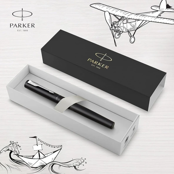 Parker Vector XL Mat Dolma Kalem, M Uç - Siyah / - Resim 4
