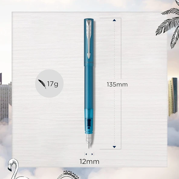 Parker Vector XL Mat Dolma Kalem, M Uç - Turkuaz / - 2