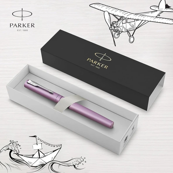 Parker Vector XL Mat Dolma Kalem, M Uç - Lila / - Resim 3
