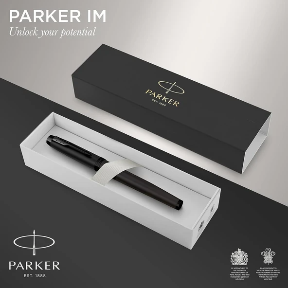 Parker IM Mat Metalik Dolma Kalem, M Uç - Siyah BT / - 2