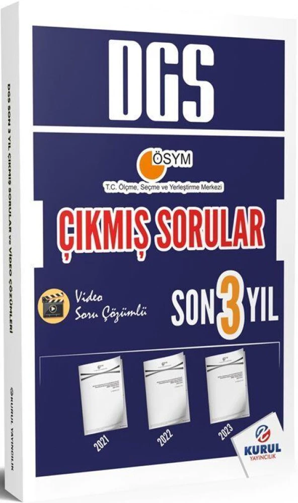 DGS Son 3 Yıl Çıkmış Sorular ve Video Çözümleri Kurul Yayıncılık