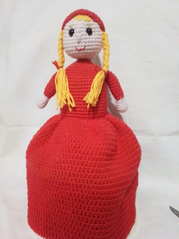 Kırmızı Başlıklı Kız ve Karakterleri Amigurumi Organik Oyuncak - 1
