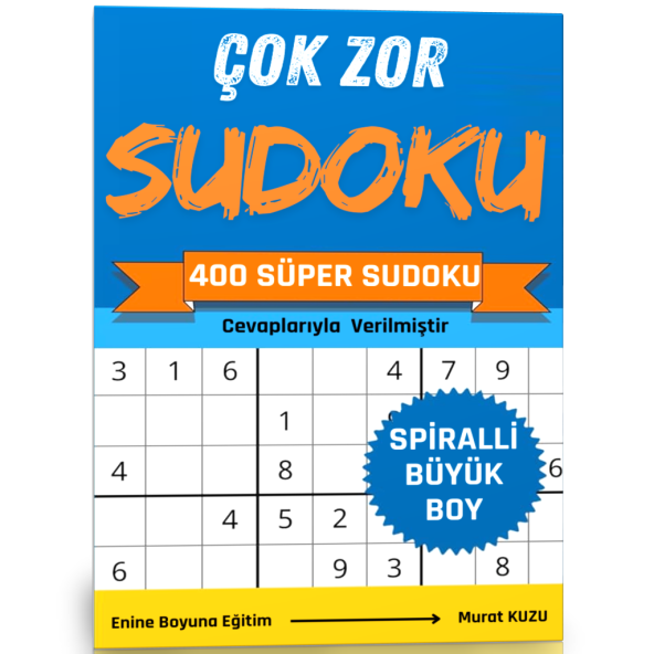 Çok ZOR Sudoku Kitabı (400 Süper Sudoku) - 1