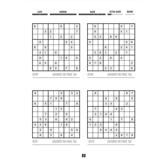 Çok ZOR Sudoku Kitabı (400 Süper Sudoku) - 6
