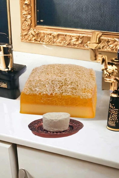 2'li Tüm Cilt Tipleri Yüz Bakım Peeling Kabak Lifli Keçi Sütü Limon Sabun Leke Akne Ruşur Taşı - 3