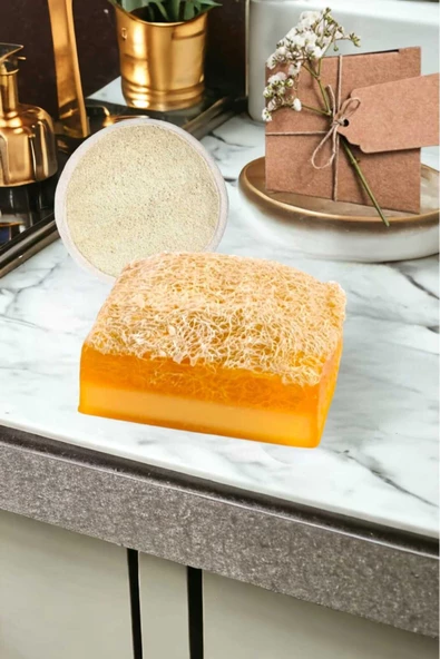 2li Doğal Set Kabak Lifli Keçi Sütü Limon Sabun Peeling Bakım Sıkılaştırma Akne Temizleme Yüz Pedi - 2