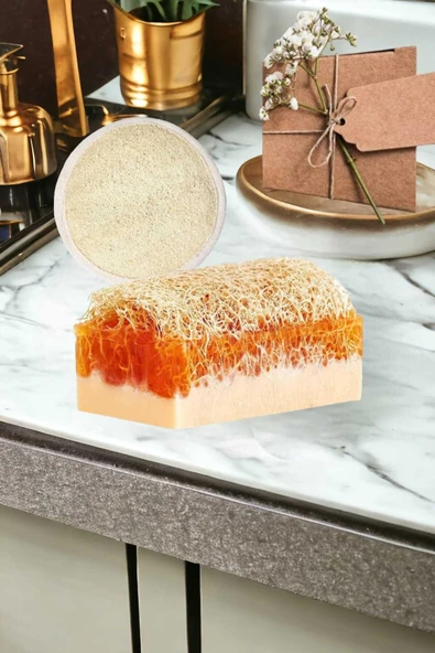 2li Doğal Set Kabak Lifli Keçi Sütü Ballı Sabun Peeling Bakım Sıkılaştırma Akne Temizleme Yüz Pedi - 2