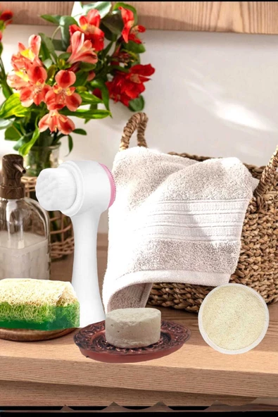 5'li Set Ölü Deri Akne Leke Sivilce Arındırıcı Gerdirme Beyazlatıcı Peeling Doğal Cilt Yüz Bakım - 4