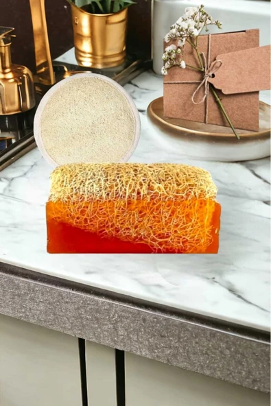 2'li Doğal Set Kabak Lifli Ballı Sabun Peeling Bakım Sıkılaştırma Akne Temizleme Lifli Yüz Pedi - 2