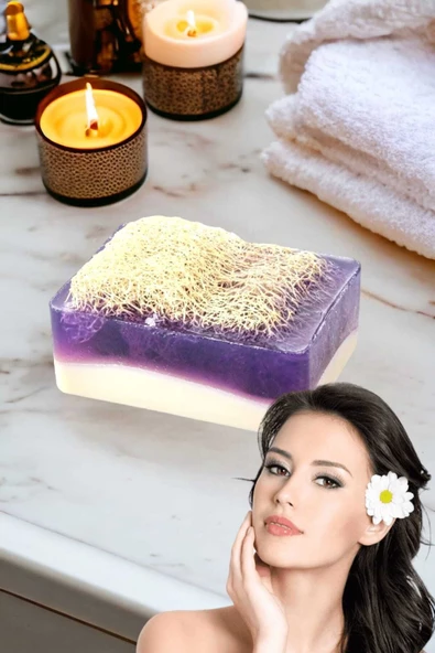 2'li Tüm Cilt Sıkılaştırıma Yüz Yoga Yüz Bakım Peeling Lifli Lavanta Sabun Leke Akne Ruşur Taşı - 4