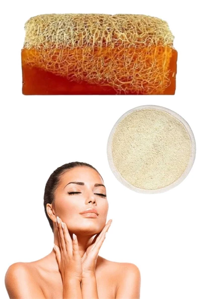 2'li Doğal Set Kabak Lifli Ballı Sabun Peeling Bakım Sıkılaştırma Akne Temizleme Lifli Yüz Pedi