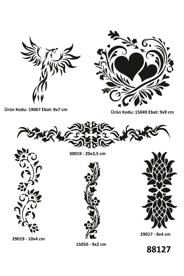 Kadın bel Kol Sembolleri 6 Adet Geçici Dövme Kalıbı Spreysiz Sadece Şablon