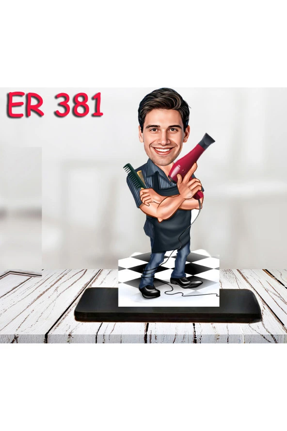 Özcan Tasarım Kişiye Özel Ahşap Biblo - Erkek Meslek Karikatür Biblo 21 ürün görseli