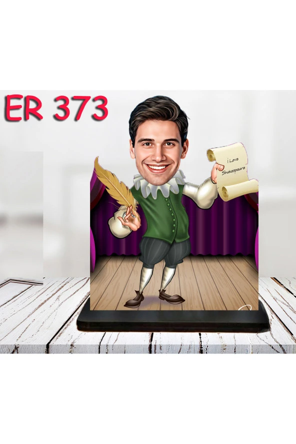 Özcan Tasarım Kişiye Özel Ahşap Biblo - Erkek Meslek Karikatür Biblo 13