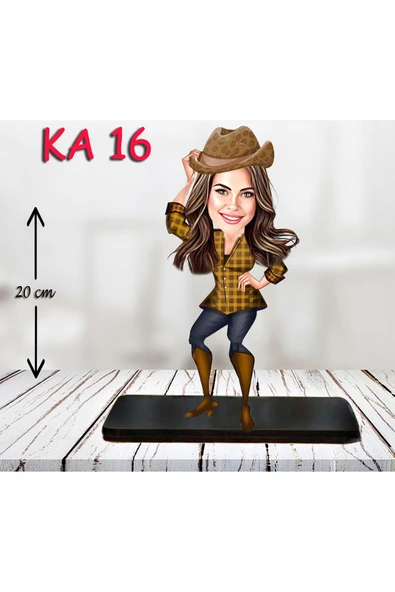 Özcan Tasarım Kişiye Özel Ahşap Biblo - Kadın Karikatür Biblo - Kadın Biblo 5 ürün görseli