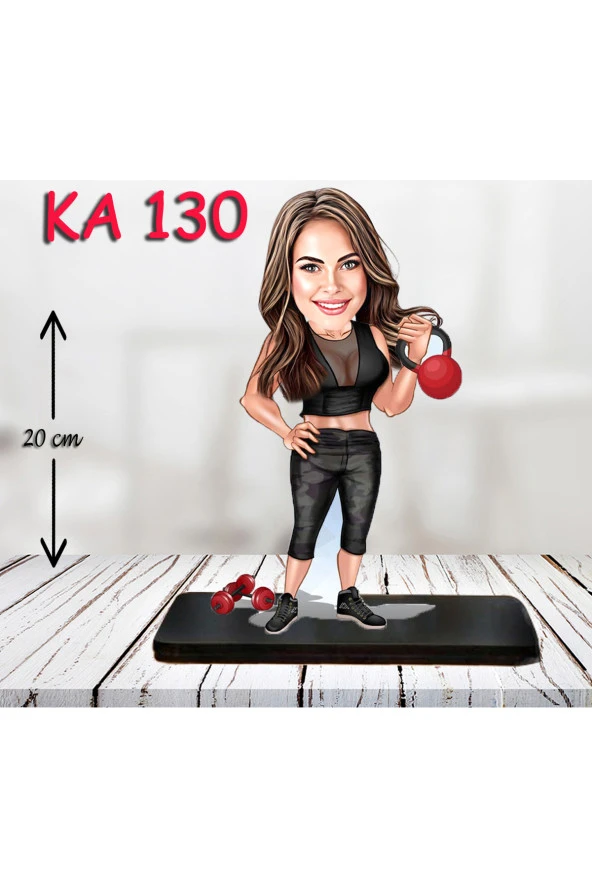 Özcan Tasarım Kişiye Özel Ahşap Biblo - Sporcu Kadın Karikatür Biblo - Sporcu Biblo 9 ürün görseli