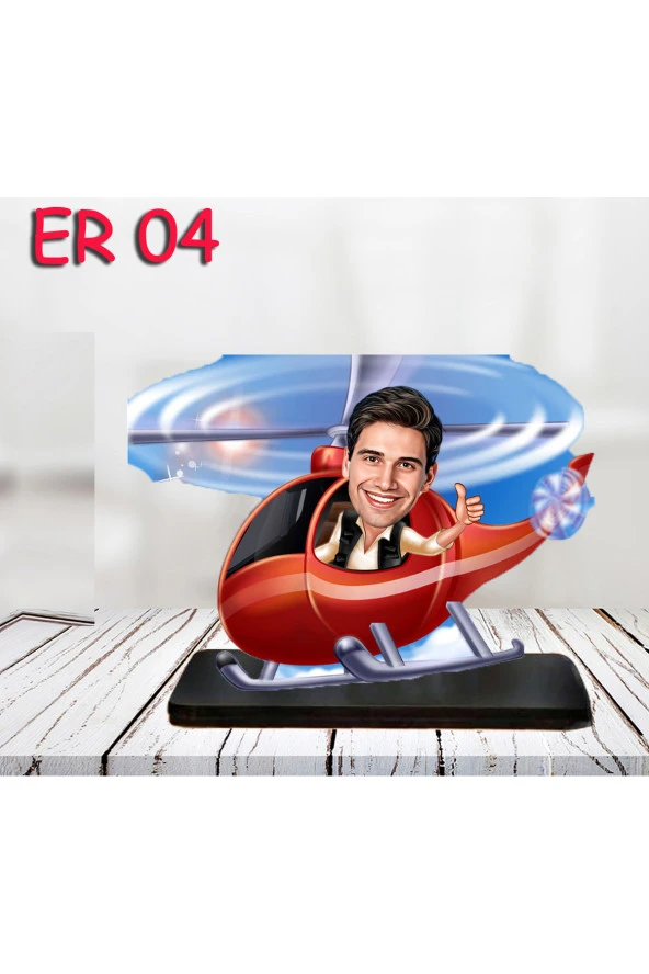 Özcan Tasarım Kişiye Özel Ahşap Biblo - Araç Kullanan Erkek Karikatür Biblo 4 ürün görseli