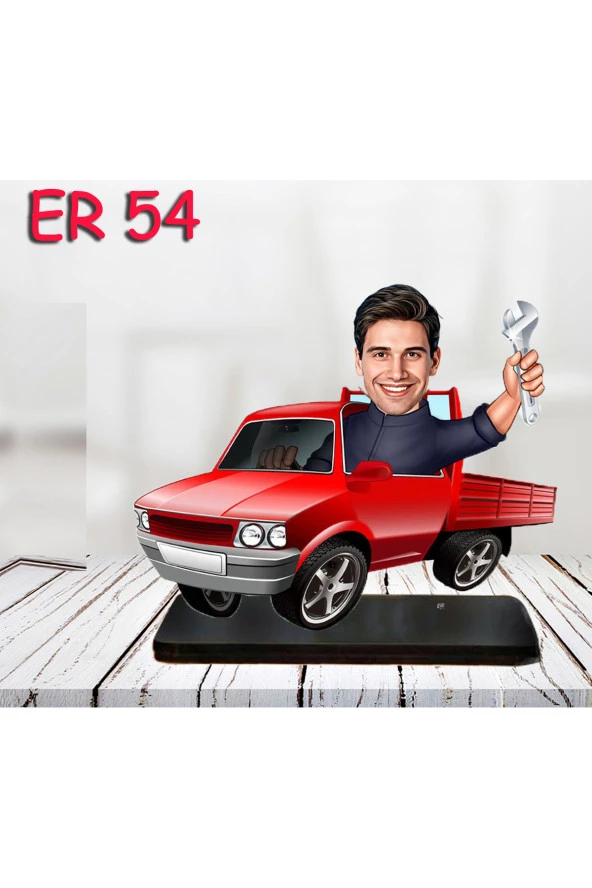 Özcan Tasarım Kişiye Özel Ahşap Biblo - Araba Kullanan Erkek Karikatür Biblo 21 ürün görseli