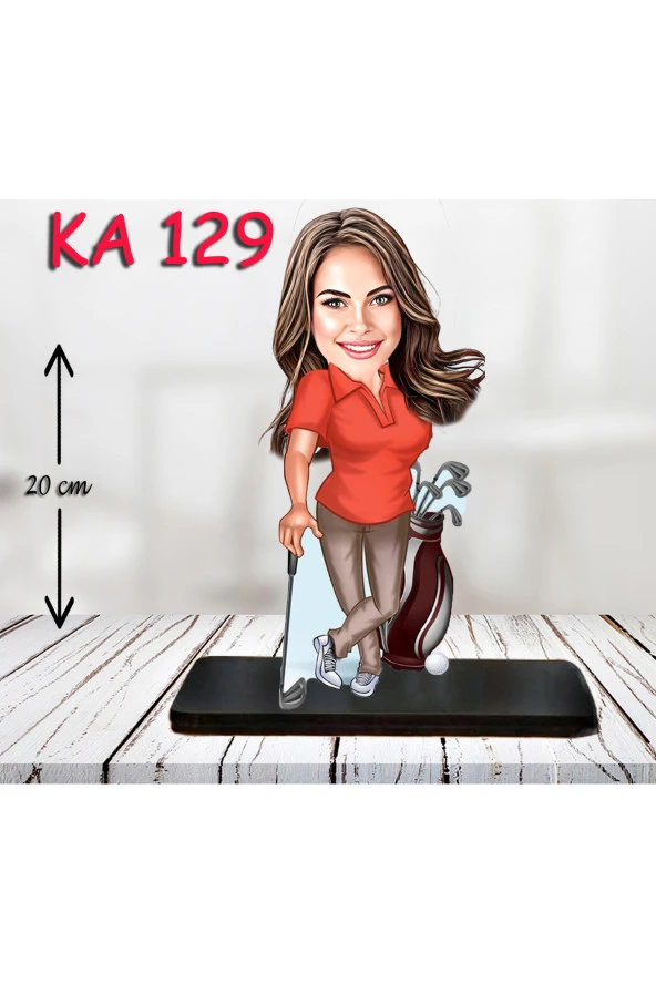 Kişiye Özel Ahşap Biblo - Sporcu Kadın Karikatür Biblo - Sporcu Biblo 8