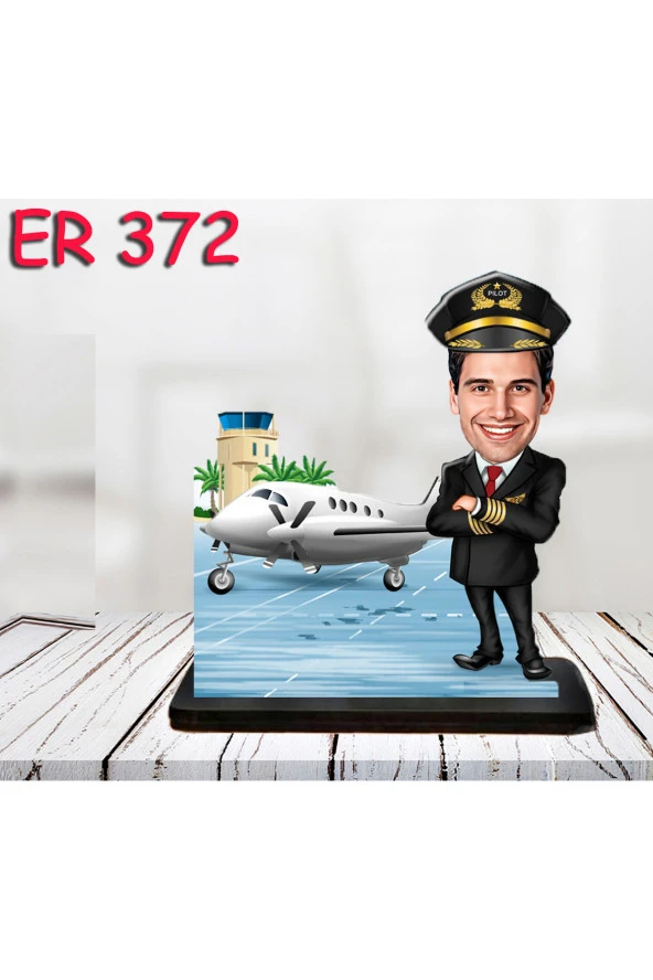 Özcan Tasarım Kişiye Özel Ahşap Biblo - Erkek Meslek Karikatür Biblo 12