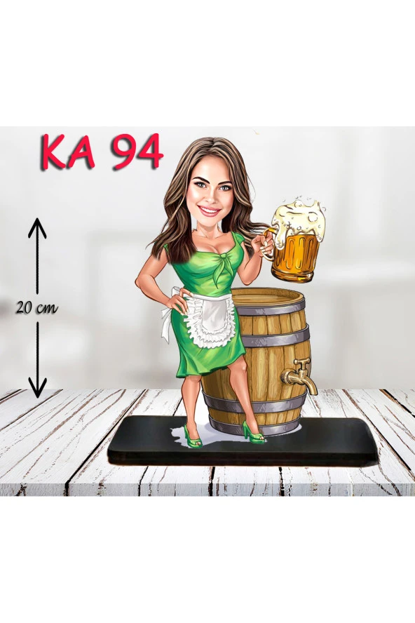 Özcan Tasarım Kişiye Özel Ahşap Biblo - Aşçı Kadın Karikatür Biblo 8 ürün görseli