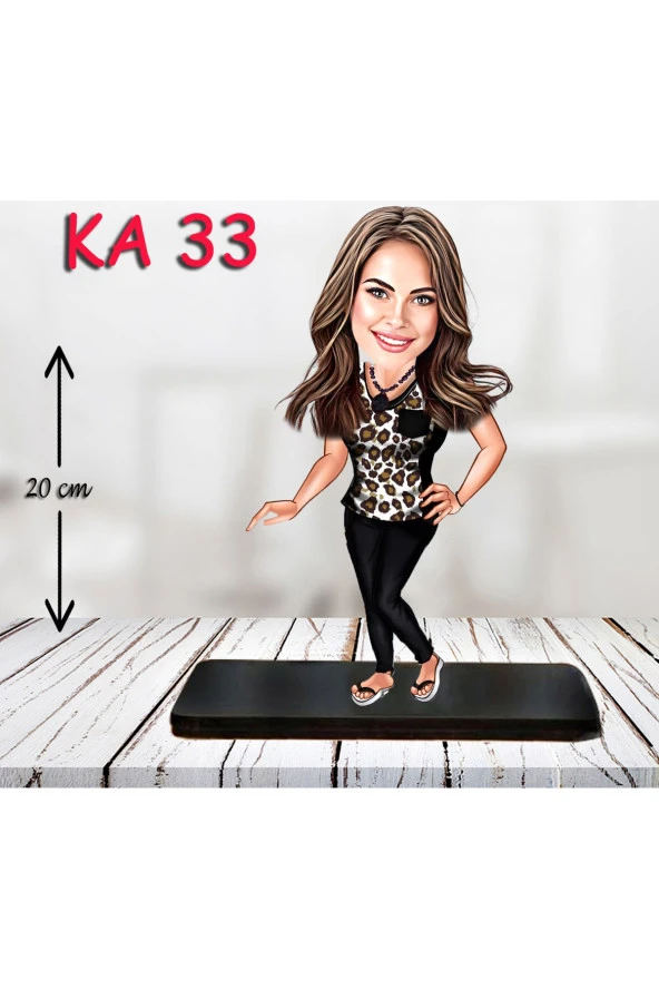 Özcan Tasarım Kişiye Özel Ahşap Biblo - Kadın Karikatür Biblo - Kadın Biblo 10 ürün görseli