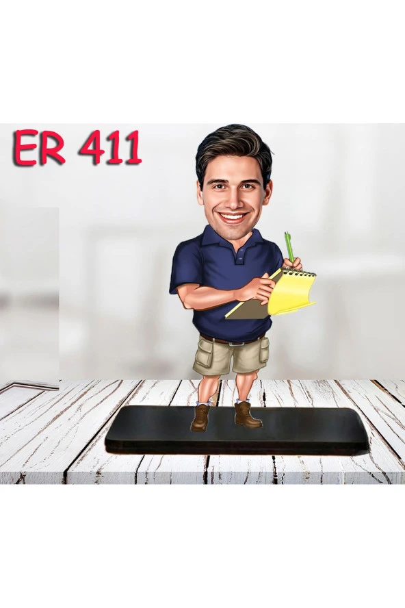 Özcan Tasarım Kişiye Özel Ahşap Biblo - Erkek Meslek Karikatür Biblo 51 ürün görseli