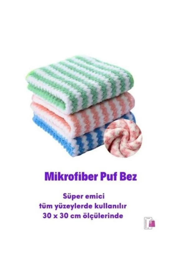 Özcan Tasarım Mikrofiber Puf Bez - Süper Emici Bez - Mikrofiber Bez ( 3 Adet ) ürün görseli
