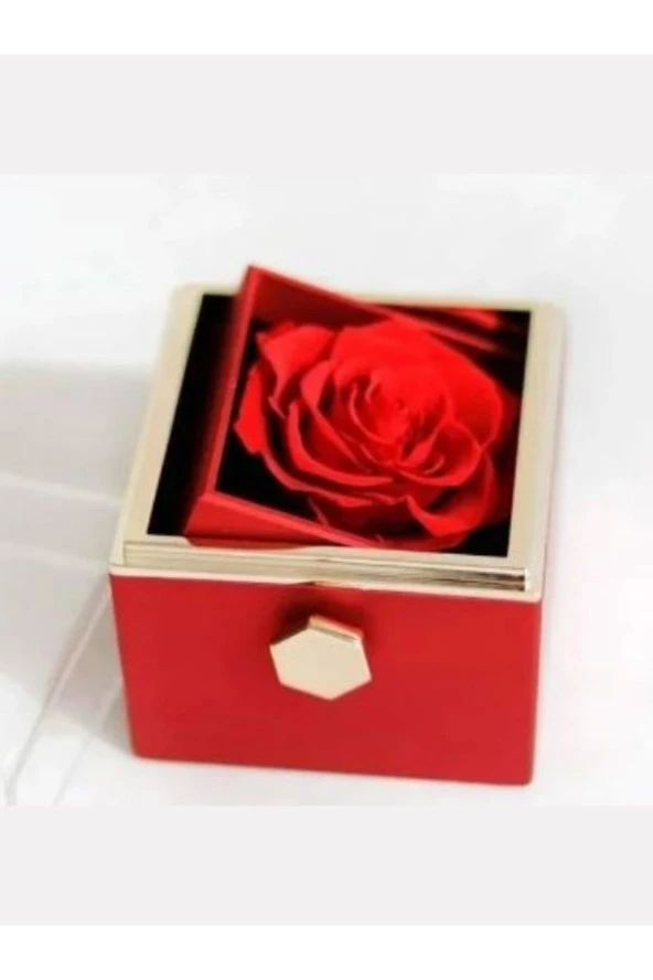 Özcan Tasarım Dönen Gül Hediye Kutusu - Sihirli Yüzük Kolye Kutusu - 3