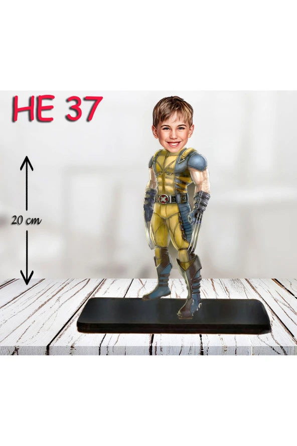 Özcan Tasarım Kişiye Özel Ahşap Biblo - Erkek Çocuk Karikatür Biblo - Kahraman 10 ürün görseli