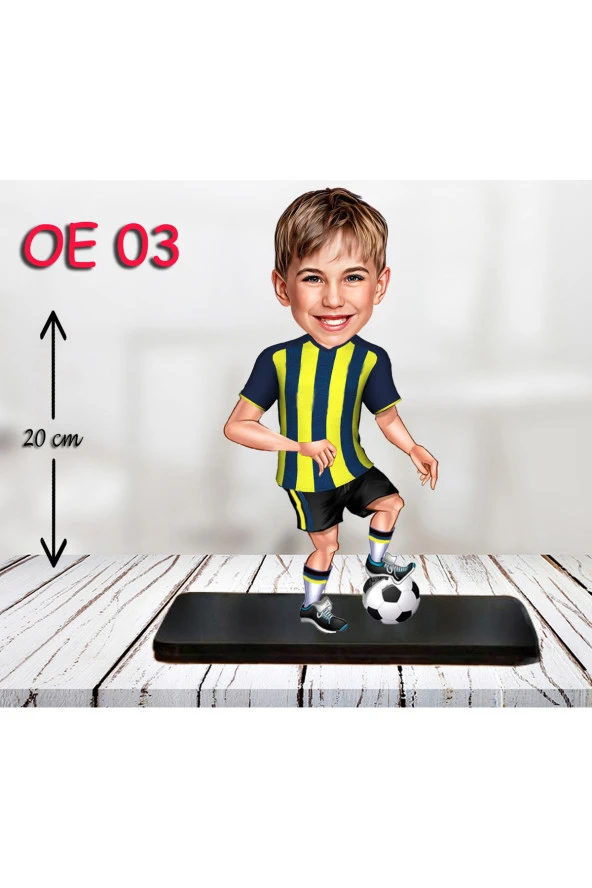 Özcan Tasarım Kişiye Özel Ahşap Biblo - Erkek Çocuk Karikatür Biblo - Fanatik Biblo 2 ürün görseli