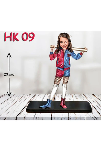 Özcan Tasarım Kişiye Özel Ahşap Biblo - Kız Çocuk Karikatür Biblo - Kahraman 8