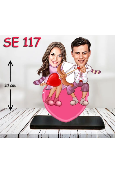 Özcan Tasarım Kişiye Özel Ahşap Biblo - Eros Çift Biblosu ürün görseli