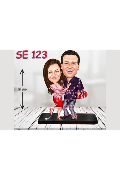 Özcan Tasarım Kişiye Özel Ahşap Biblo - Aşıklar Biblo ( 3D Biblo ) ürün görseli