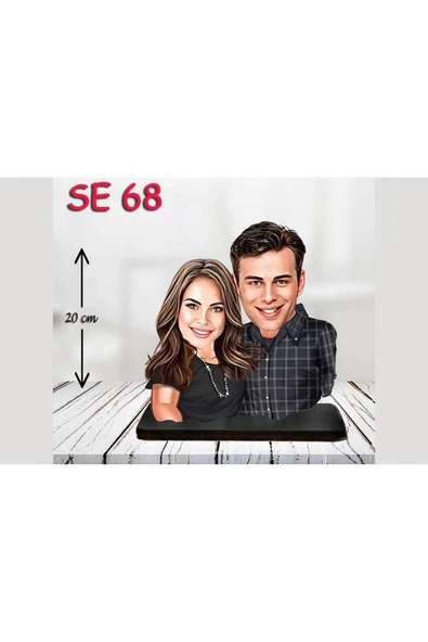 Özcan Tasarım Kişiye Özel Ahşap Biblo - Sevgili Biblo ( 3D Biblo ) ürün görseli