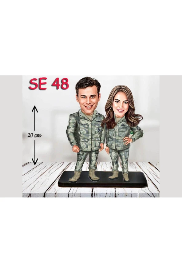 Özcan Tasarım Kişiye Özel Ahşap Biblo - Asker Biblo ( 3D Biblo ) ürün görseli