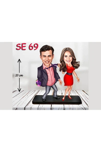Özcan Tasarım Kişiye Özel Ahşap Biblo - Sevgililer Biblo ( 3D Biblo ) ürün görseli