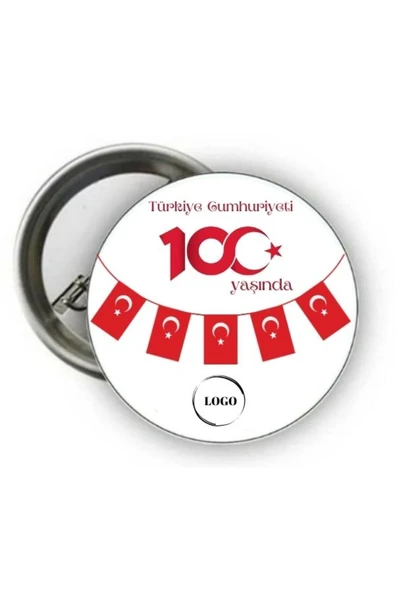 Özcan Tasarım Cumhuriyetin 100. Yılı Rozet - Kişiye Özel 29 Ekim Rozeti ( 20 Adet ) ürün görseli