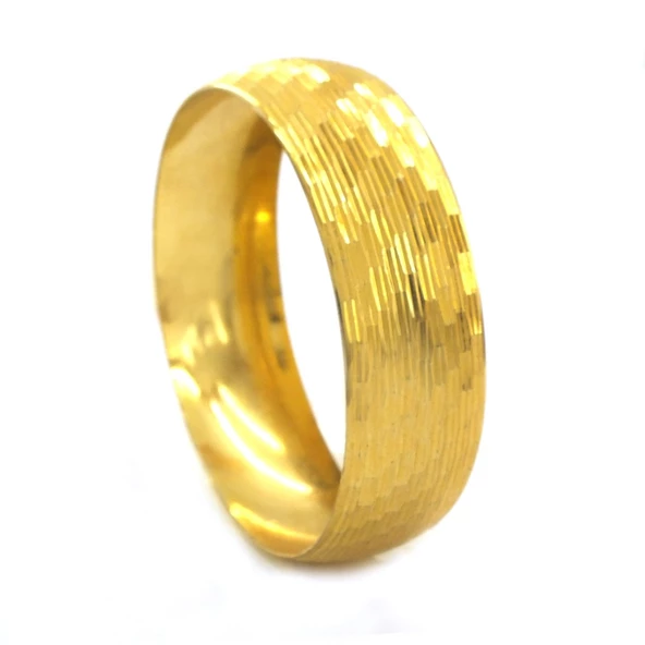 Altın Kaplama Lazerli 2 cm Bilezik BLZ-3063